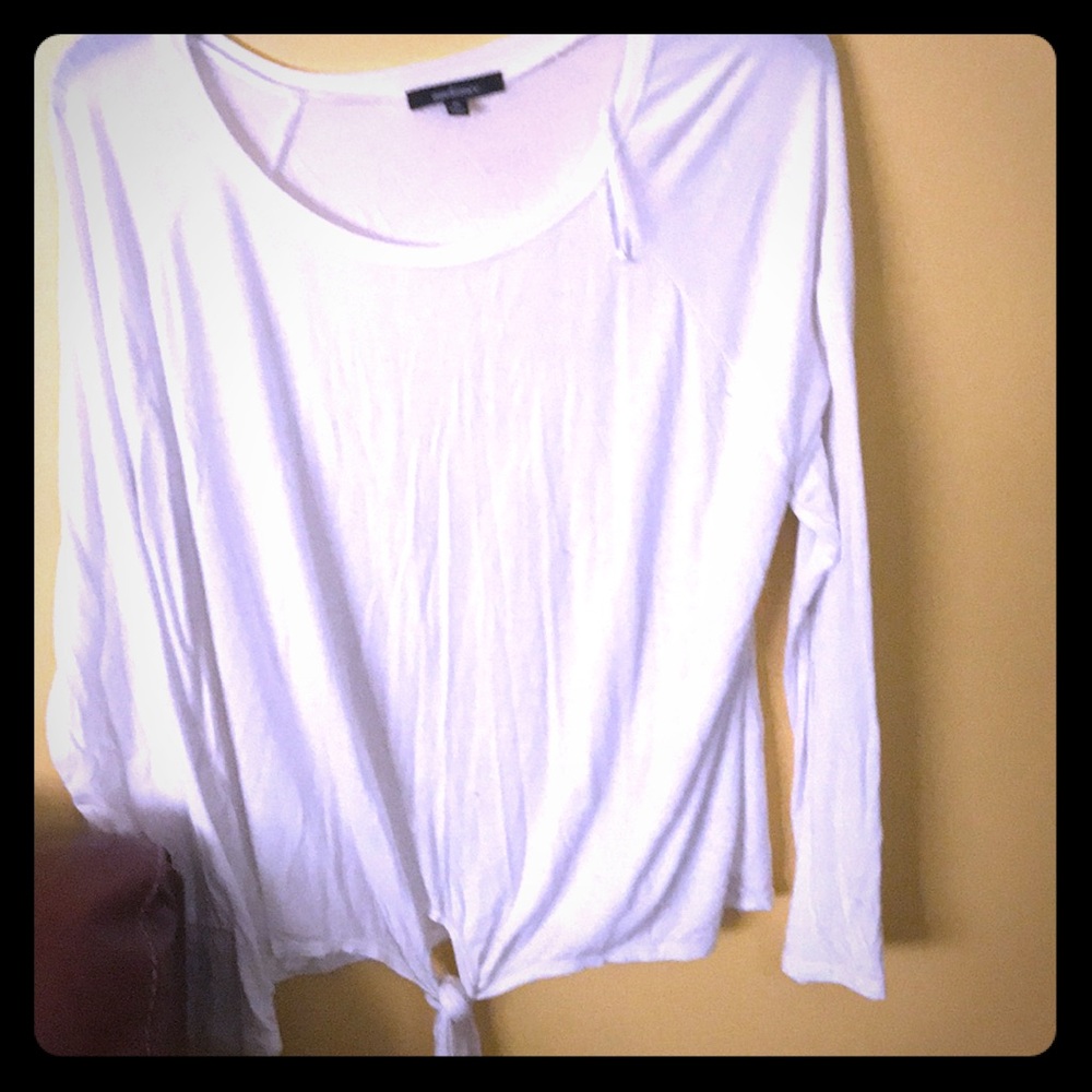 a white shirt